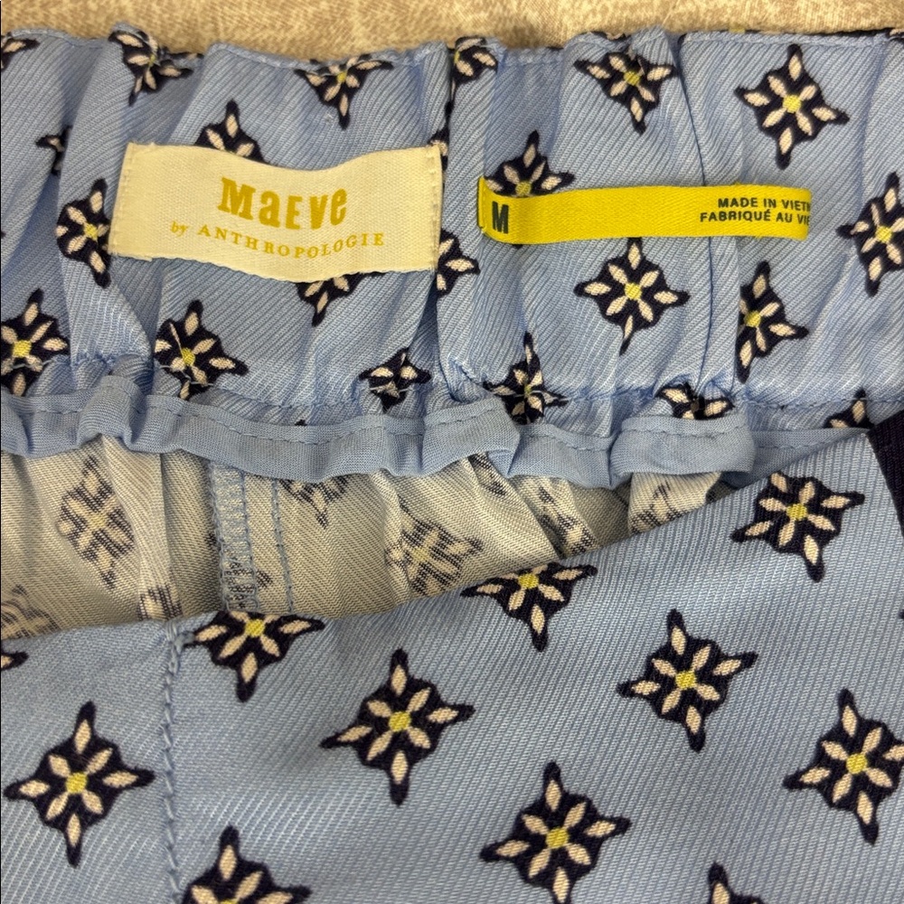 Maeve by Anthropologie Printed Pleated A-Line Culottes size Medium - Picture 9 of 10